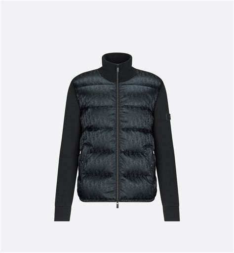 dior oblique jacket black wool knit